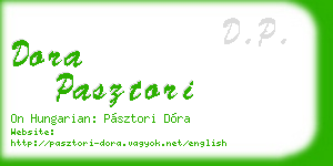dora pasztori business card